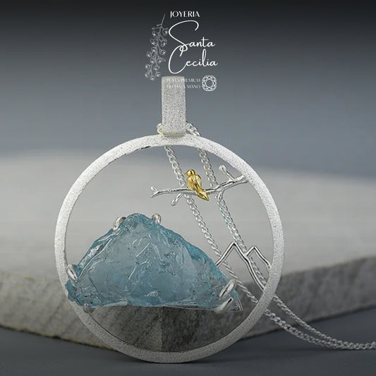 Dije Paisaje Eterno Aquamarine