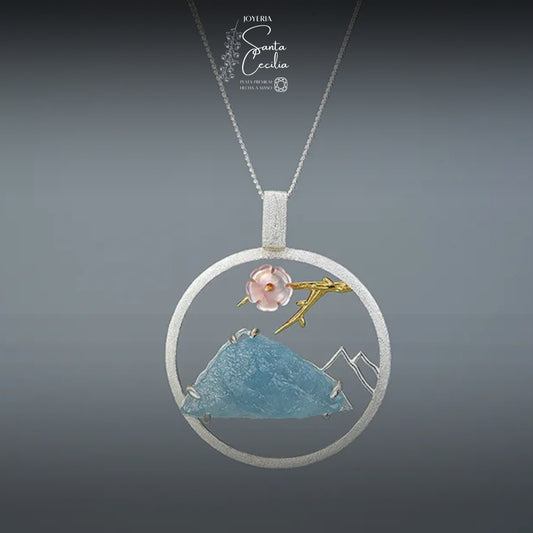 Dije Paisaje Eterno Aquamarine v2