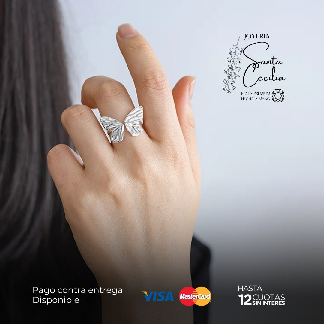 Anillo Alas de Mariposa