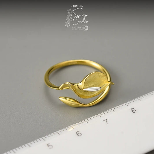 Anillo Cartuchos Cerrados Baño de oro