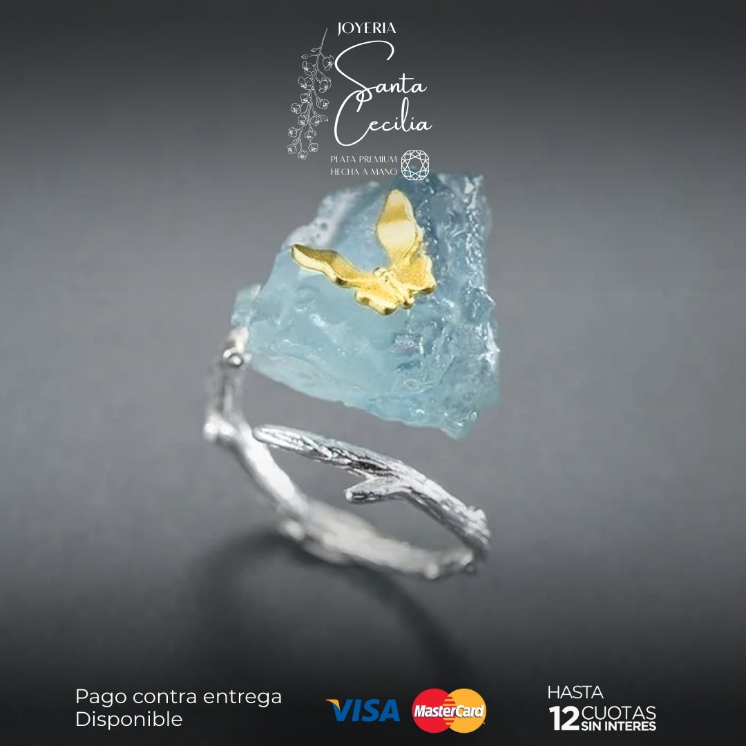 Anillo con Piedra Aquamarine V2