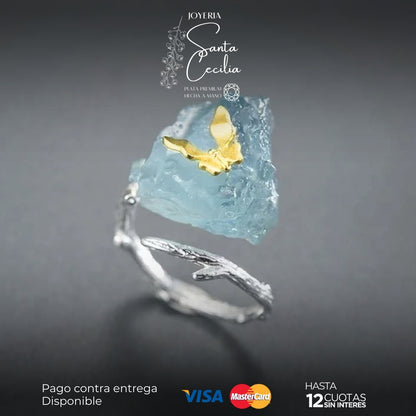 Anillo con Piedra Aquamarine V2