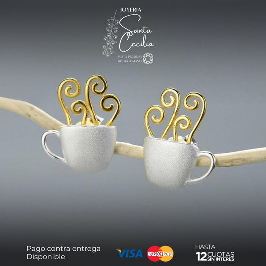 Aretes Tazas de Cafe