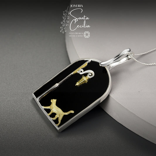 Dije Gatito bajo la Lluvia