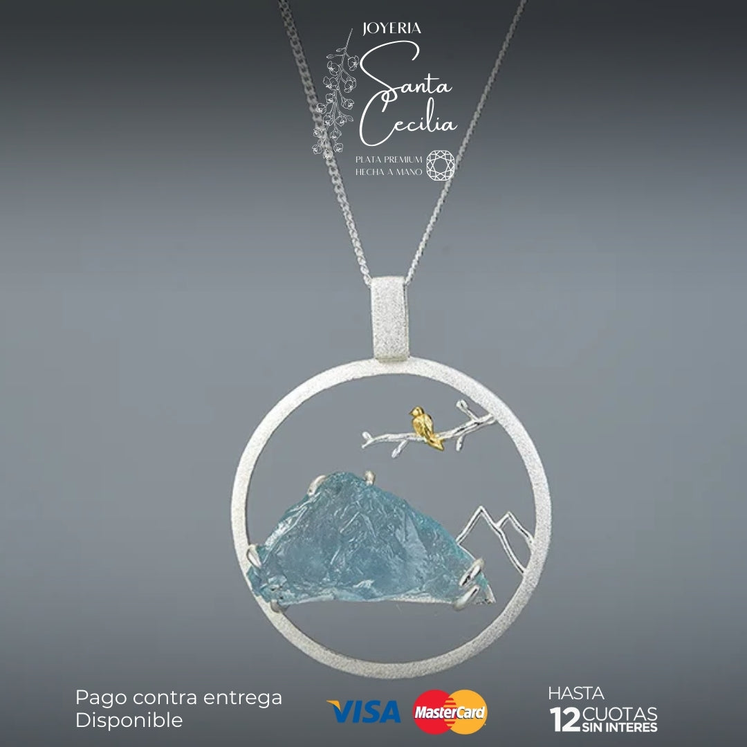 Dije Paisaje Eterno Aquamarine
