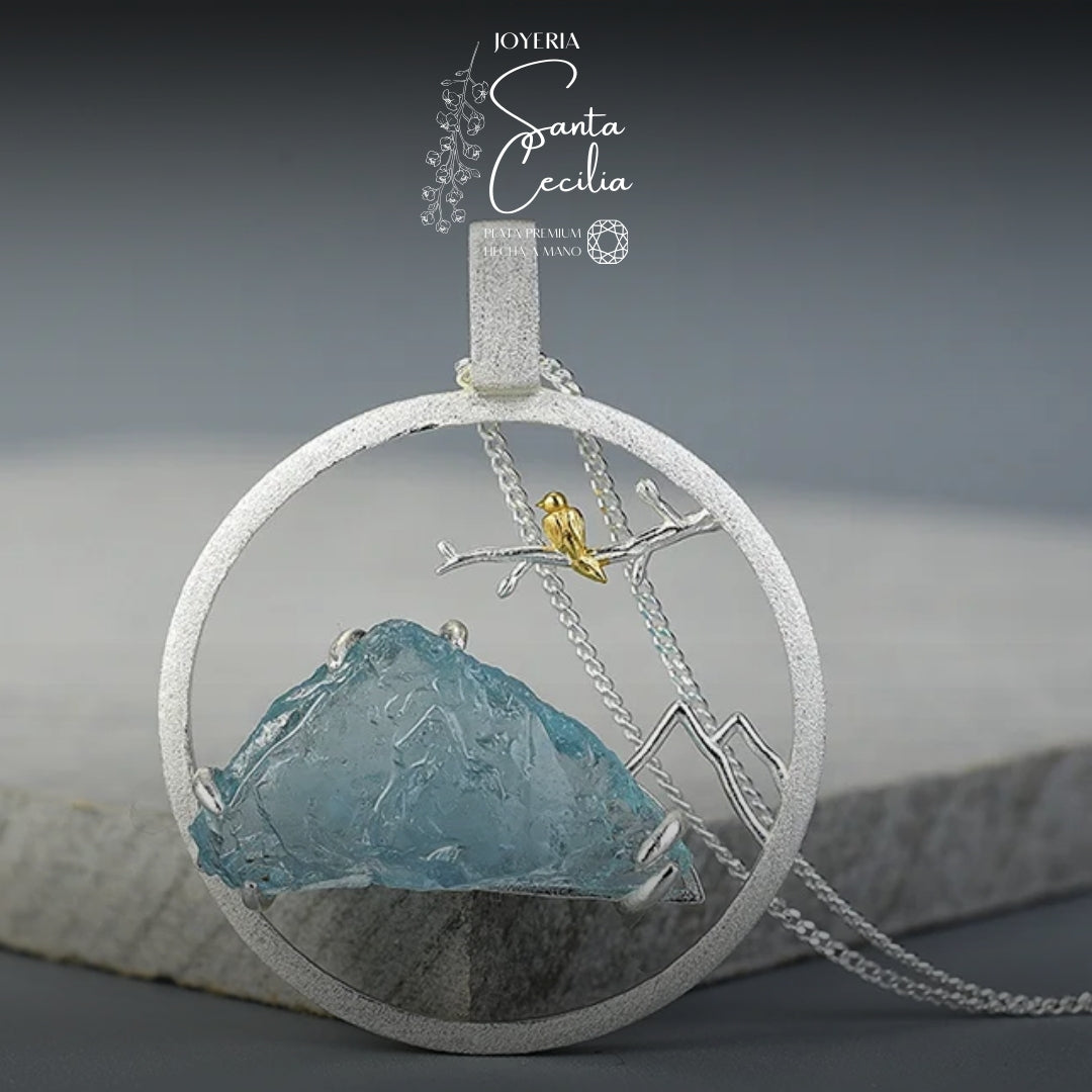 Dije Paisaje Eterno Aquamarine