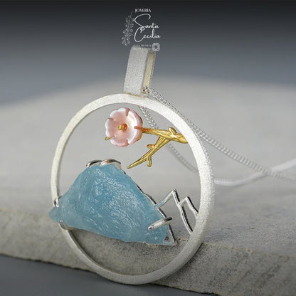 Dije Paisaje Eterno Aquamarine v2