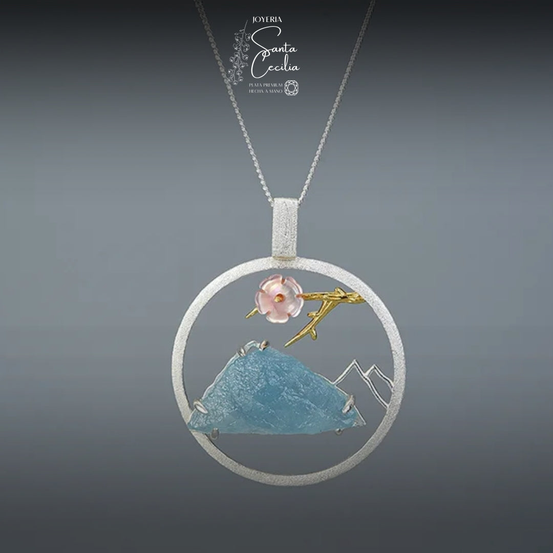 Dije Paisaje Eterno Aquamarine v2