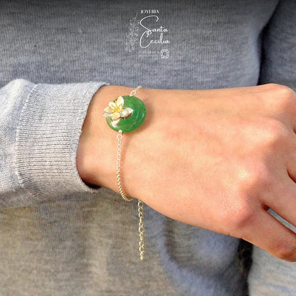 Pulsera Flor de loto sobre venturina