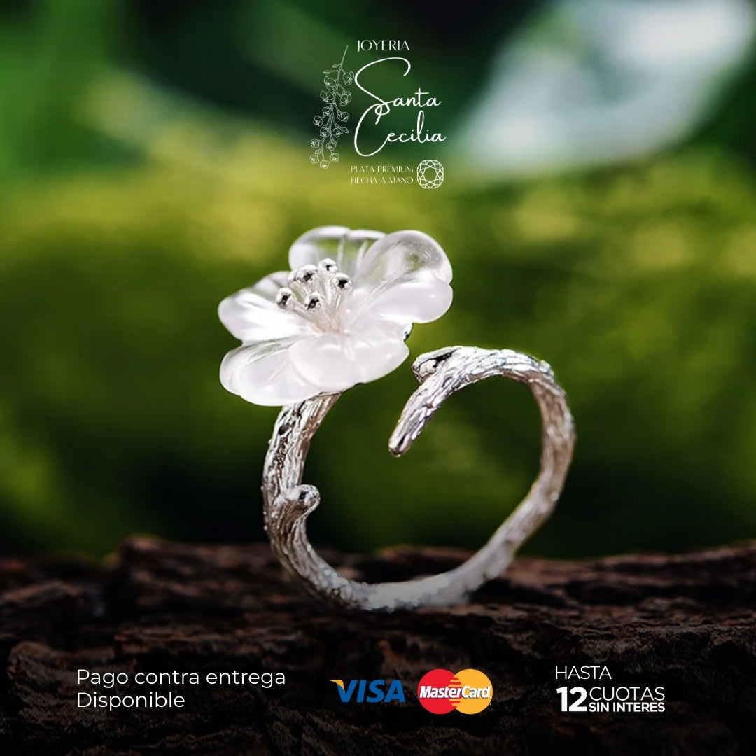 Anillo Flores bajo la Lluvia