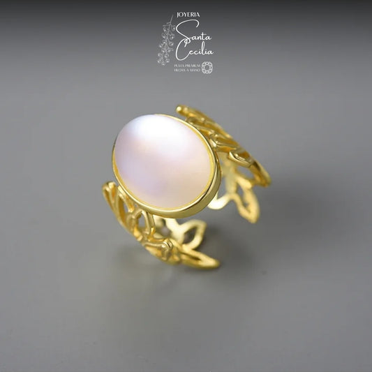 Anillo  Jazmin Baño de Oro