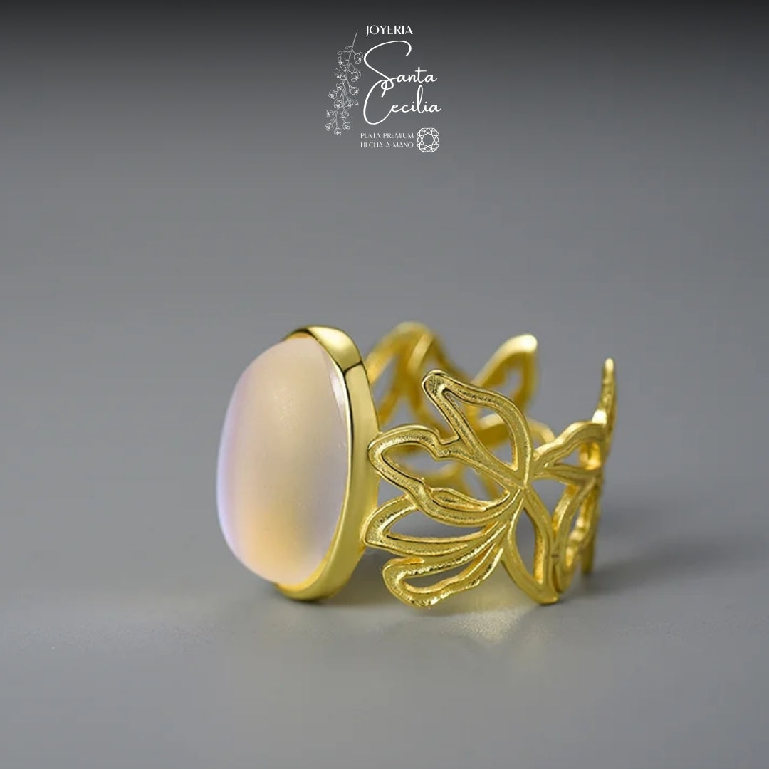 Anillo  Jazmin Baño de Oro