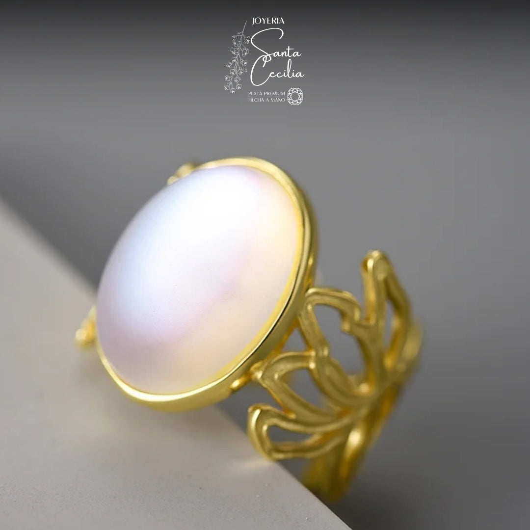 Anillo  Jazmin Baño de Oro