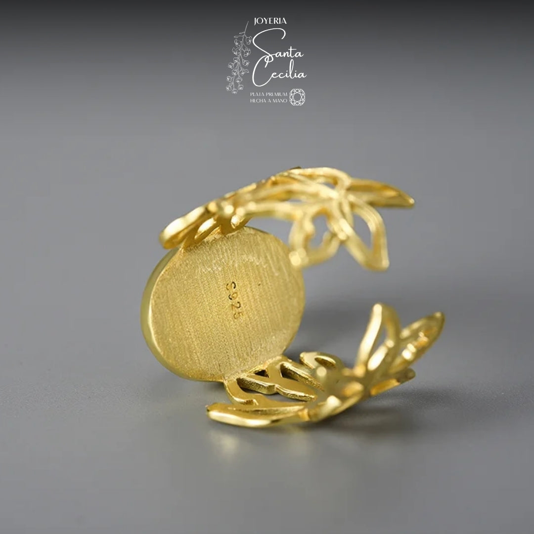 Anillo  Jazmin Baño de Oro