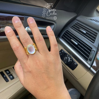 Anillo  Jazmin Baño de Oro