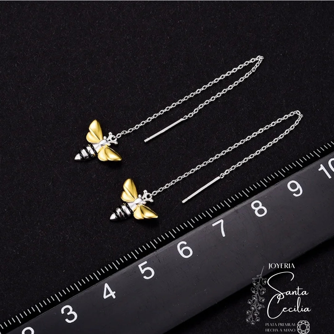 Aretes Abejitas Colgantes